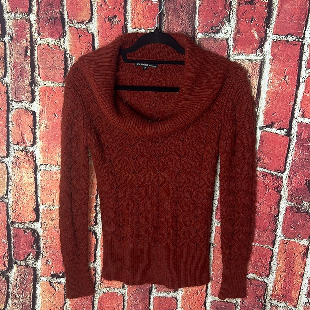 Berretti rust color Knit Wool Blend Sweater Women's Made in Italy Small